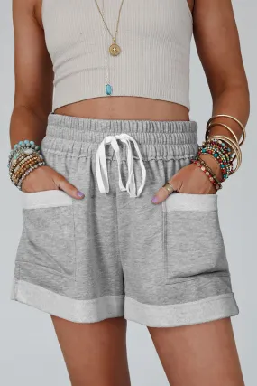 Greyson Drawstring High Waist Shorts with Pockets - Ships 7/5