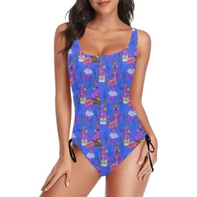 Haunted Mansion Figment Drawstring Side Women's One-Piece Swimsuit