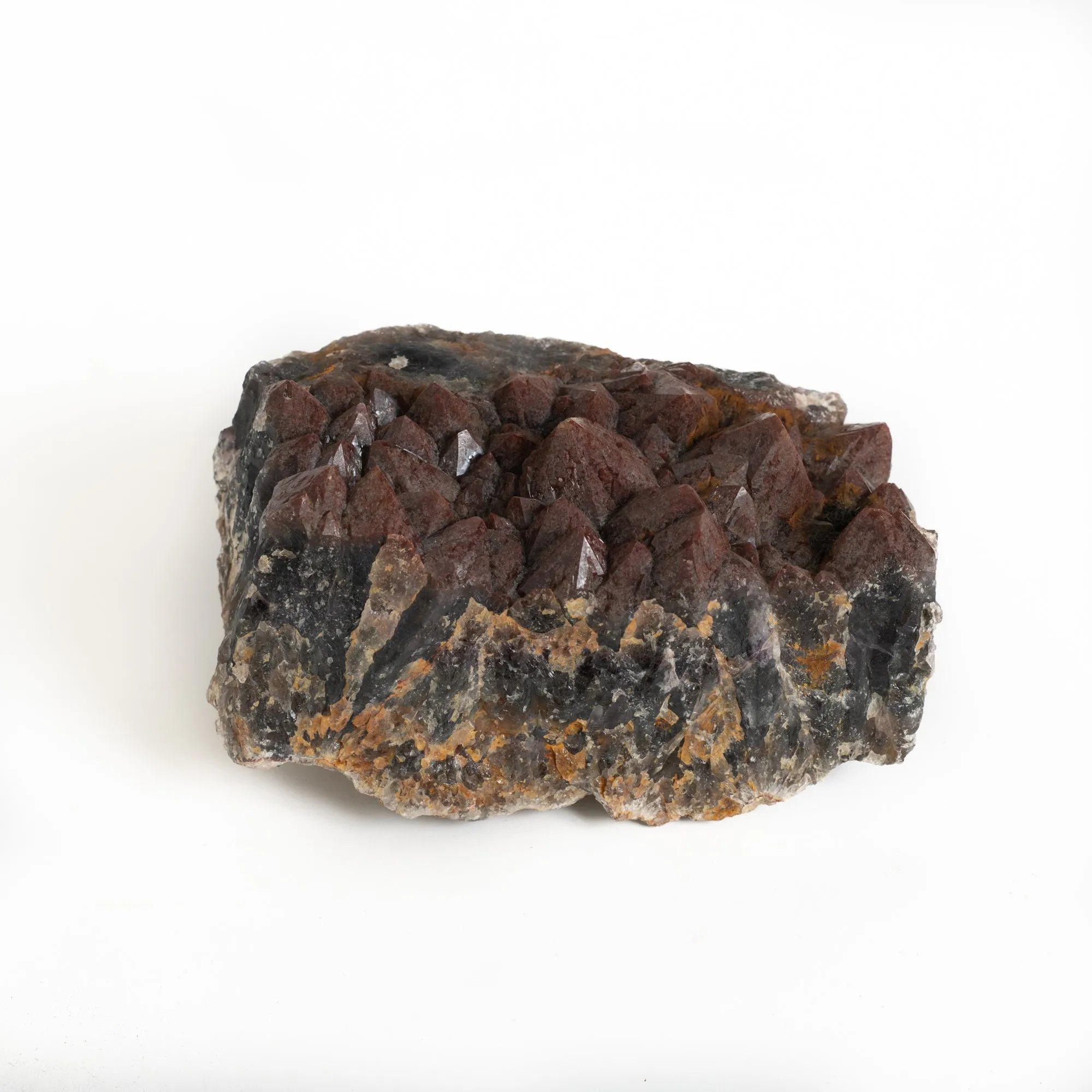 Hematite on Amethyst Cluster - Small