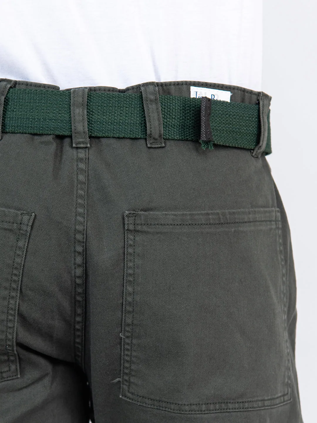 Hunter Green Flared Straight Fit Cargo Pants