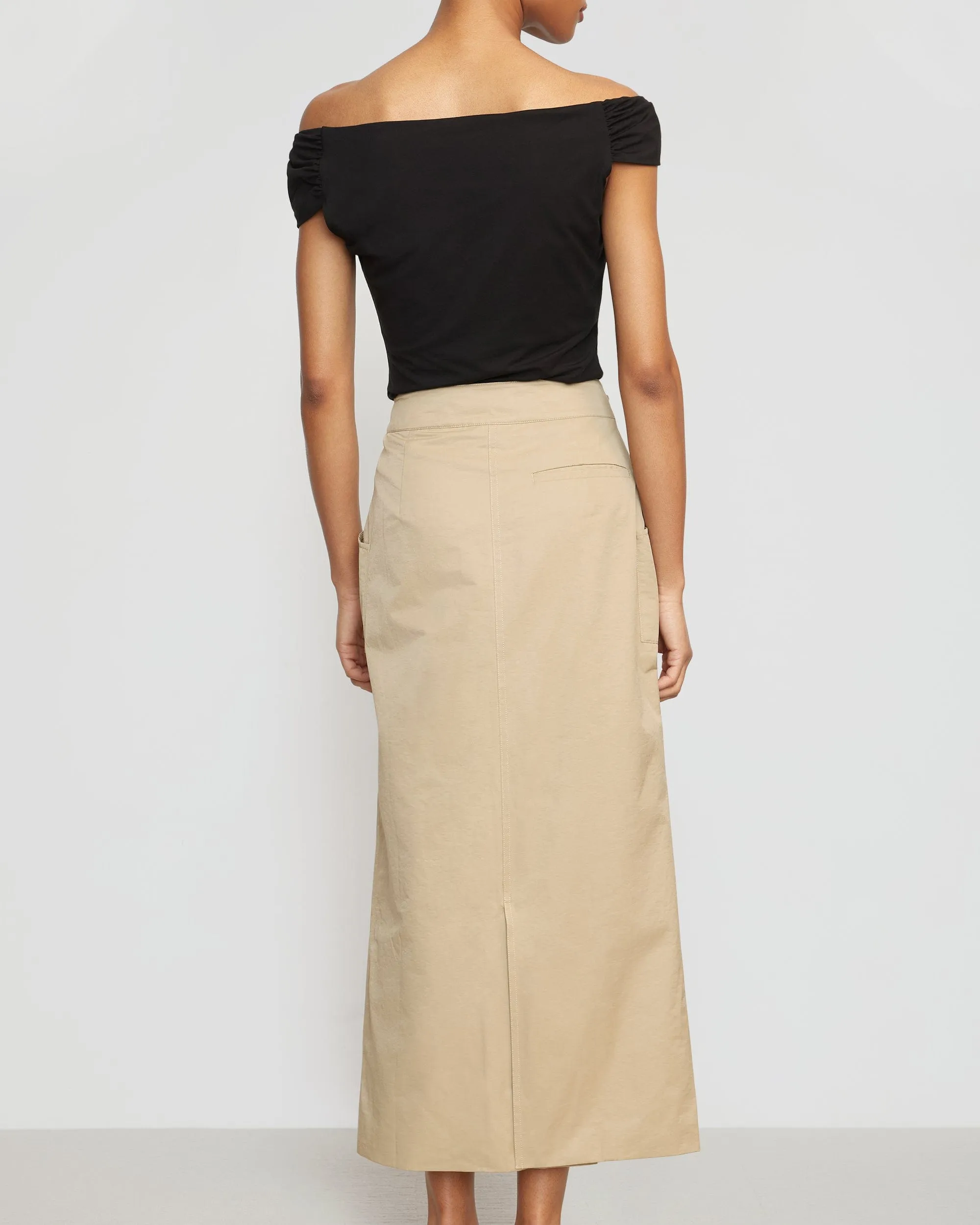 Ida Drawstring Cargo Skirt | Khaki