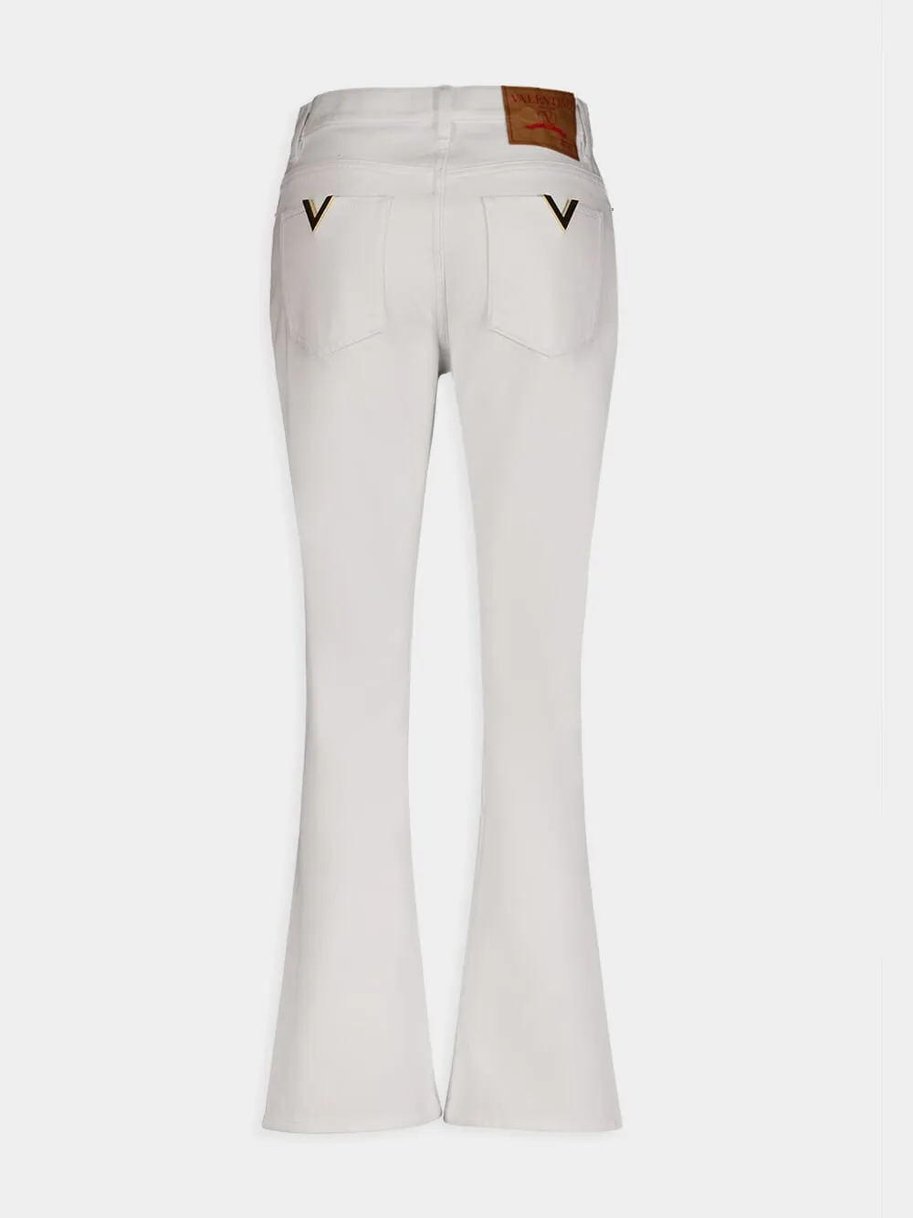 Ivory Flared Jeans