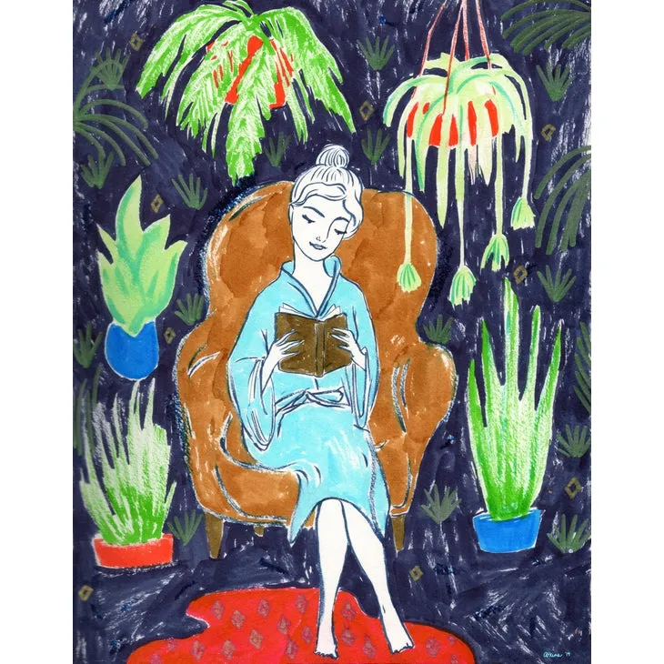 Jungle Reading Room Signed Print (8.5x11)