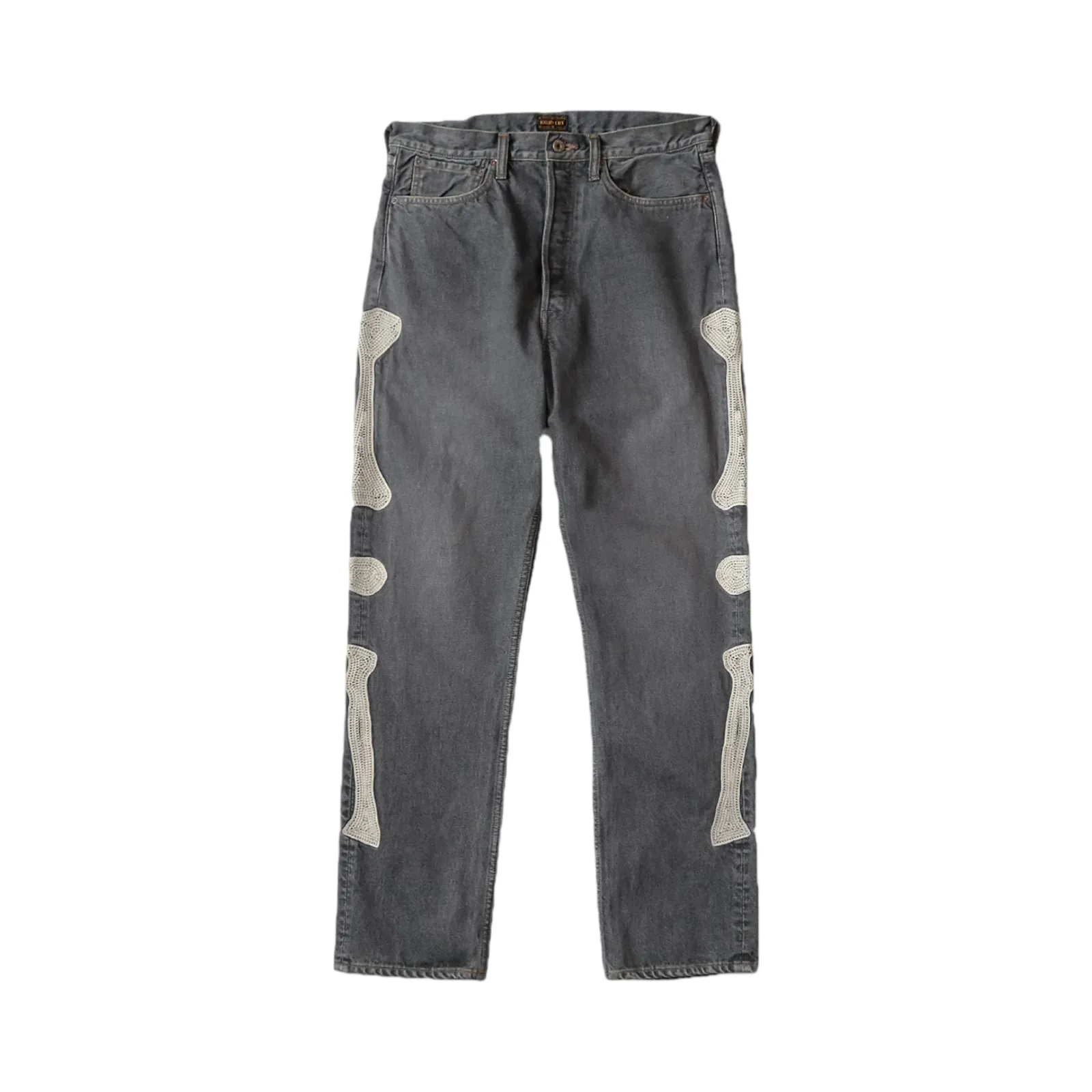 Kapital 12.5oz Skeleton Denim Washed Grey