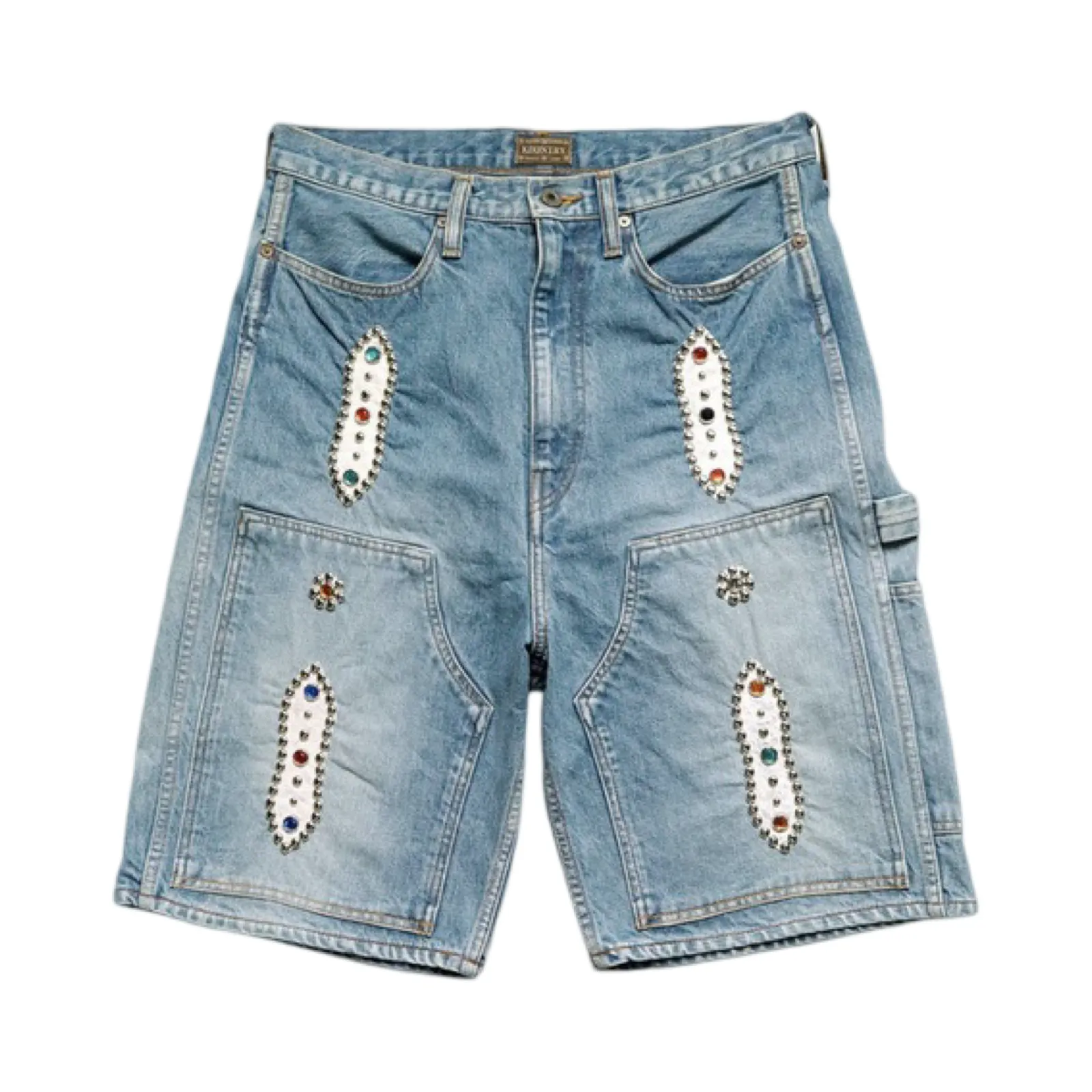 Kapital 14oz Denim Short Pants Studs Remake