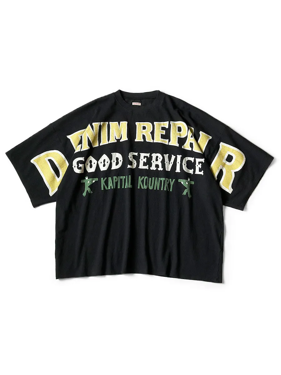 Kapital Denim Repair Huge Tee Black