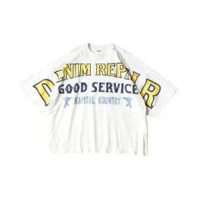 Kapital Denim Repair Huge Tee White