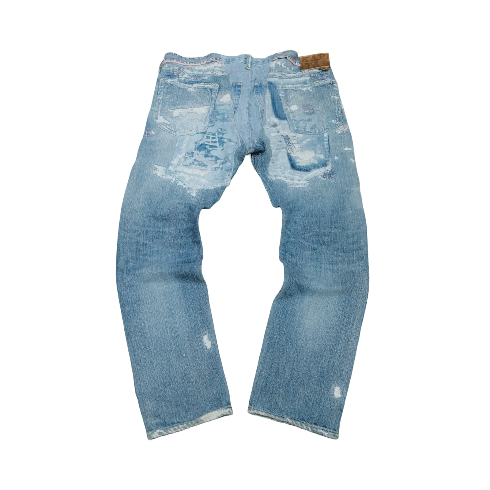 Kapital Distressed Sashiko Light Wash Denim