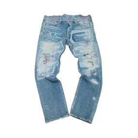 Kapital Distressed Sashiko Light Wash Denim