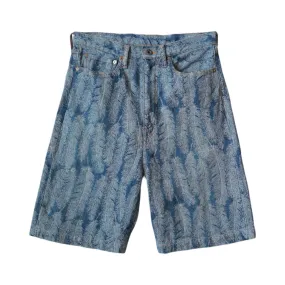 Kapital Feather Denim Shorts Blue