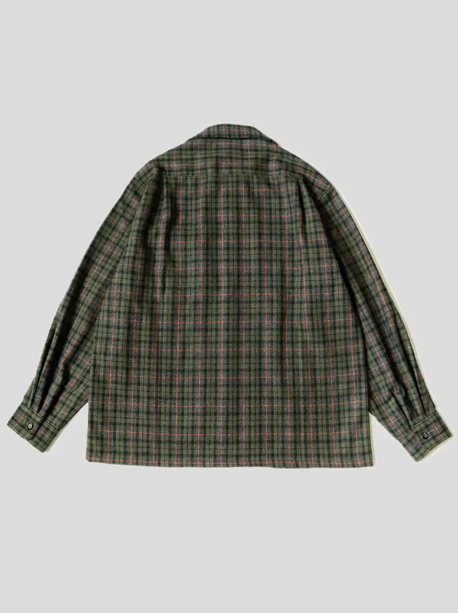 Kapital Wool Check Rangle Collar Board Shirt  (long sleeve)