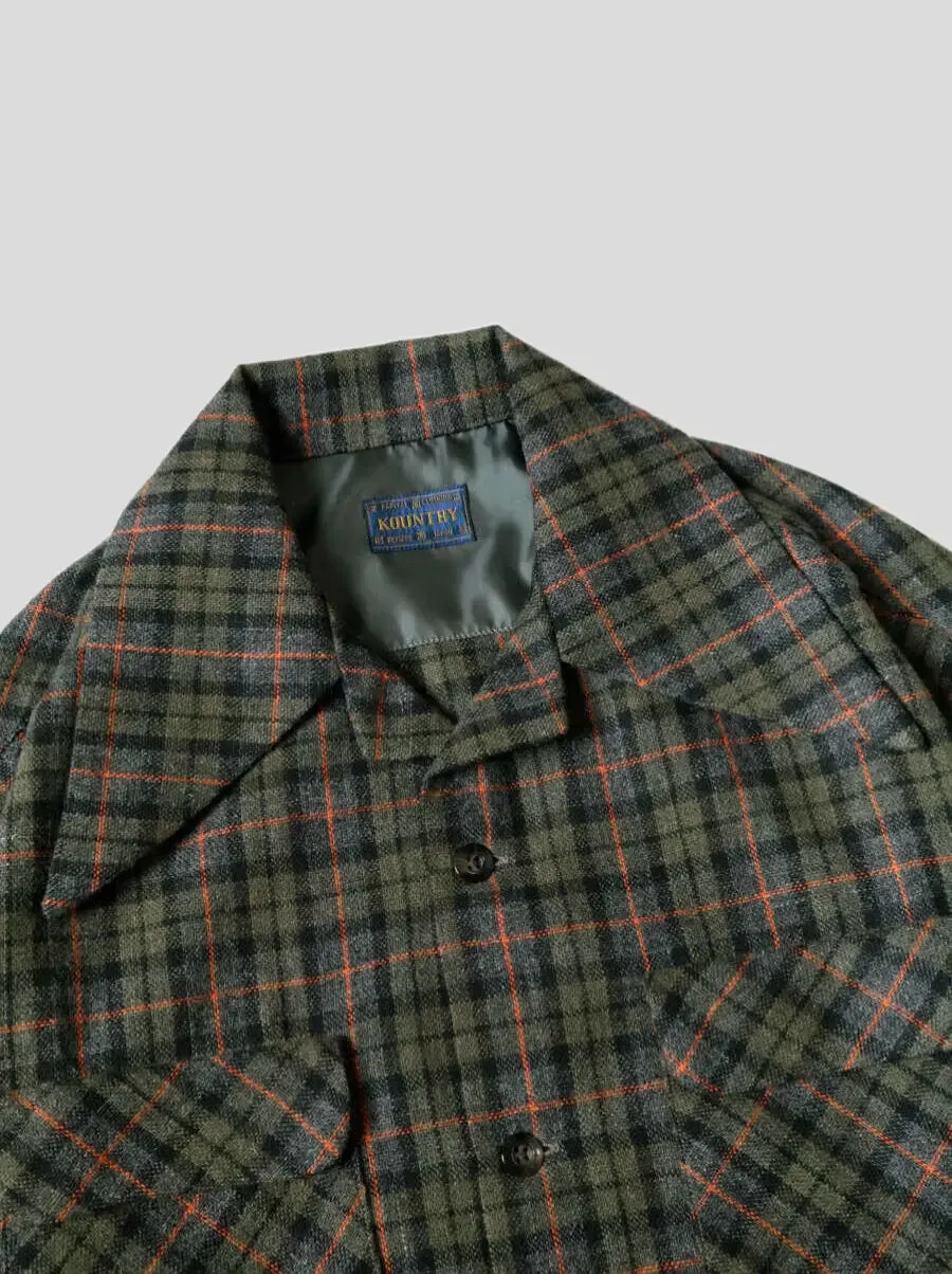 Kapital Wool Check Rangle Collar Board Shirt  (long sleeve)