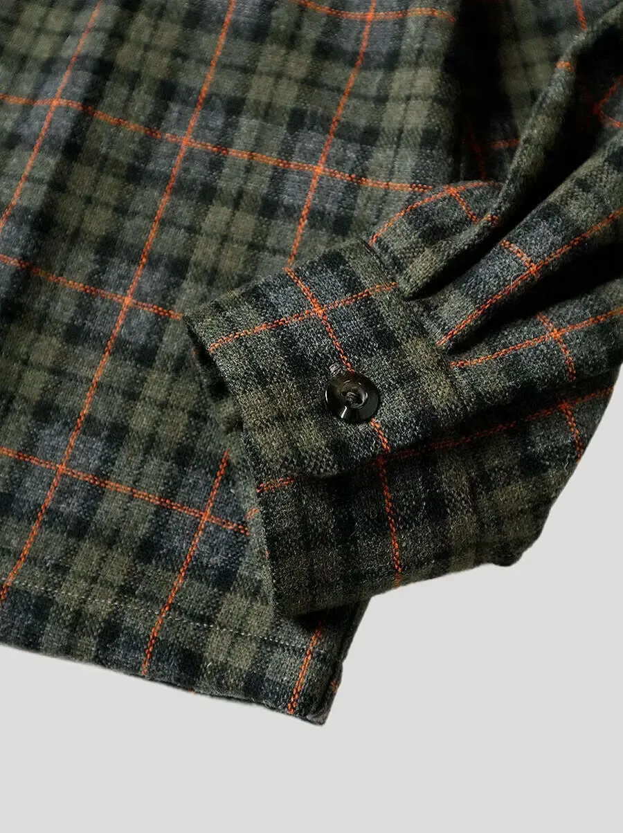 Kapital Wool Check Rangle Collar Board Shirt  (long sleeve)