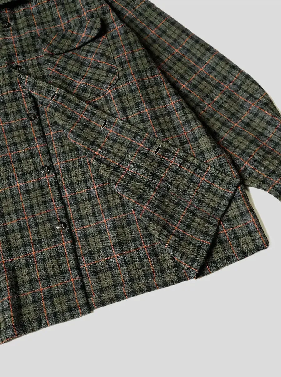 Kapital Wool Check Rangle Collar Board Shirt  (long sleeve)