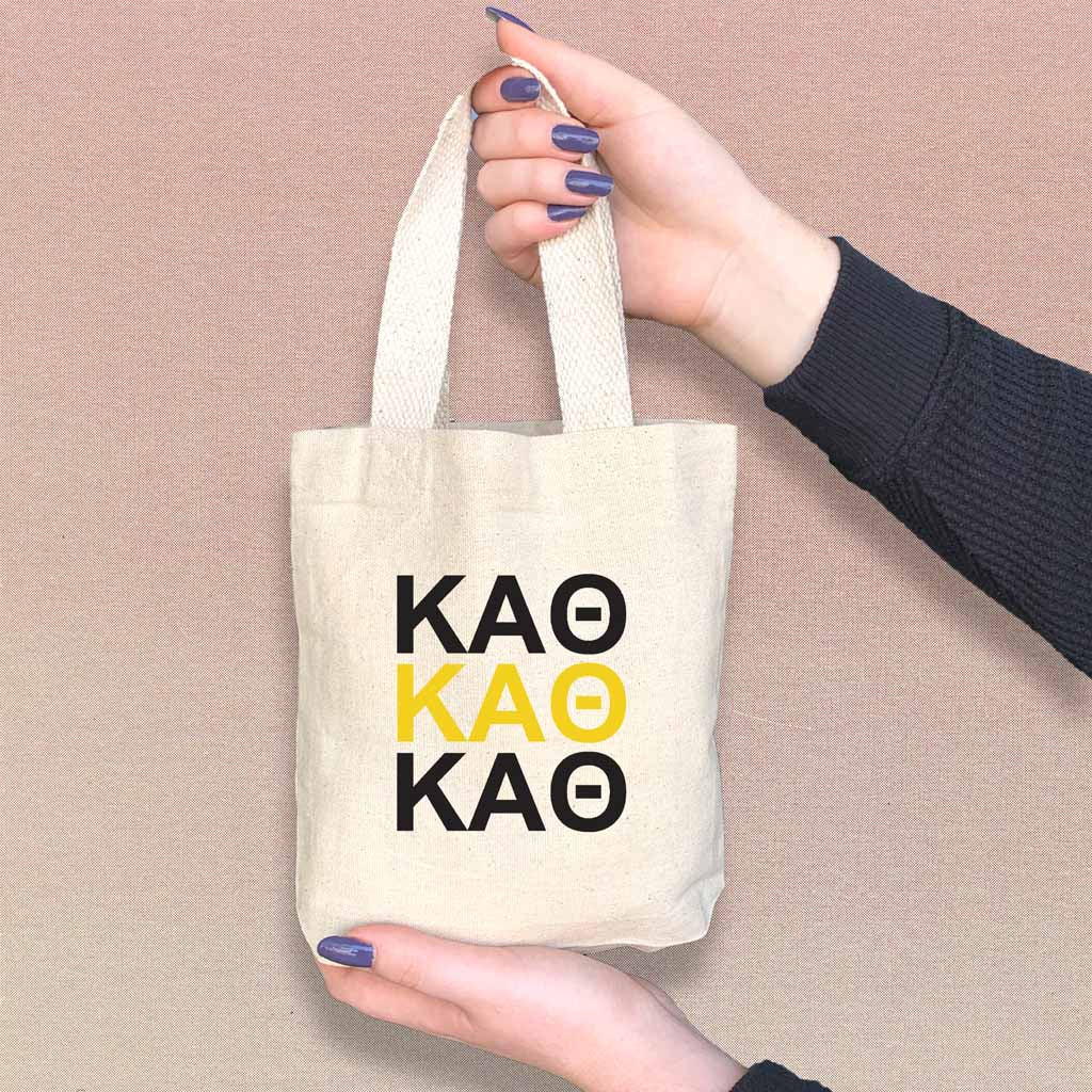 Kappa Alpha Theta Sorority Greek Letters Mini Tote Gift Bag