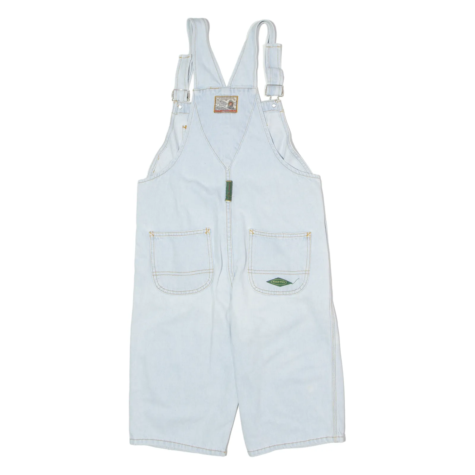 KEEP FUN Girls Dungarees Blue Regular Denim 90s 14Y W30 L11