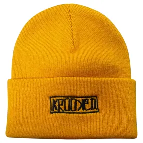 Krooked Box Cuff Beanie Mustard