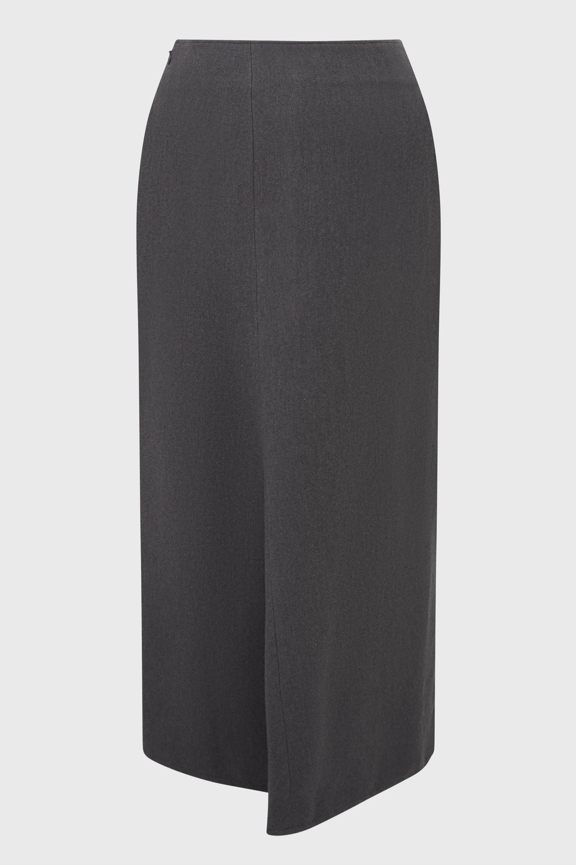 L SLIM FLARE SKIRT GREY