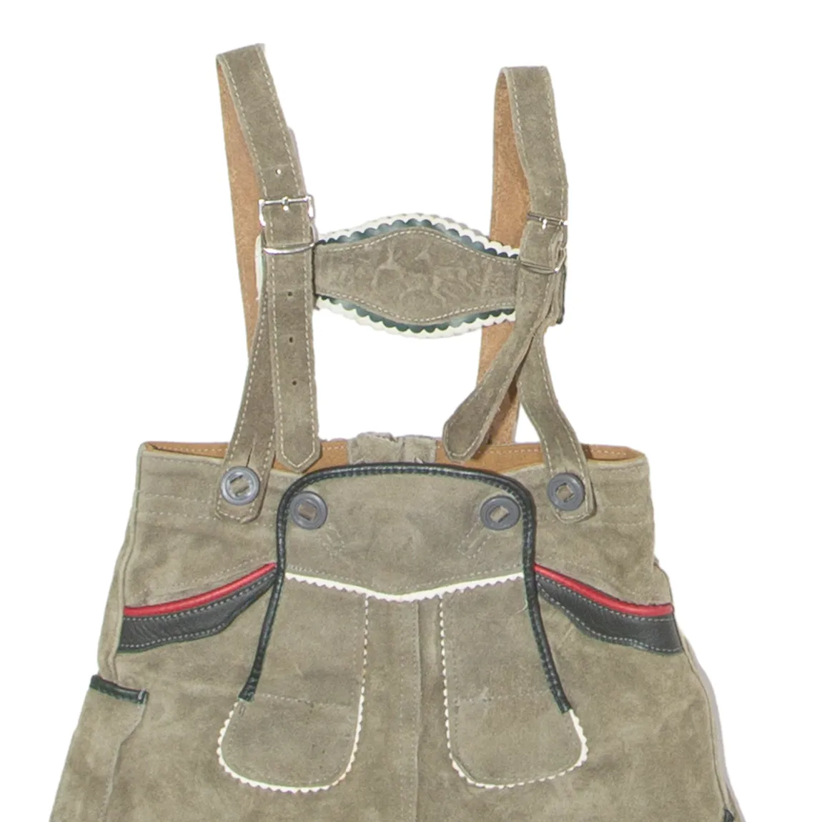 Lederhosen Boys Dungarees Green Regular Leather Suede ONE SIZE W20 L1