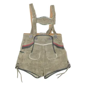 Lederhosen Boys Dungarees Green Regular Leather Suede ONE SIZE W20 L1