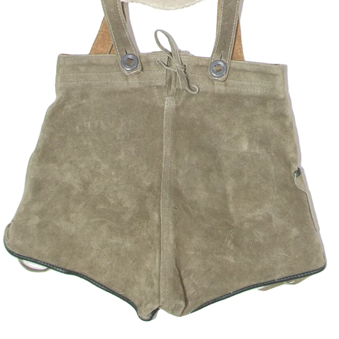 Lederhosen Boys Dungarees Green Regular Leather Suede ONE SIZE W20 L1