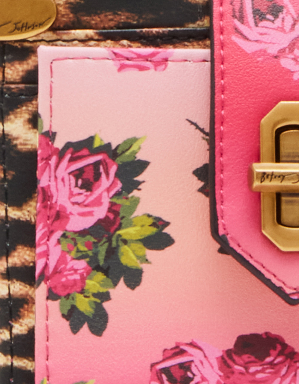 LEOPARD FLORAL BIFOLD WALLET PINK MULTI