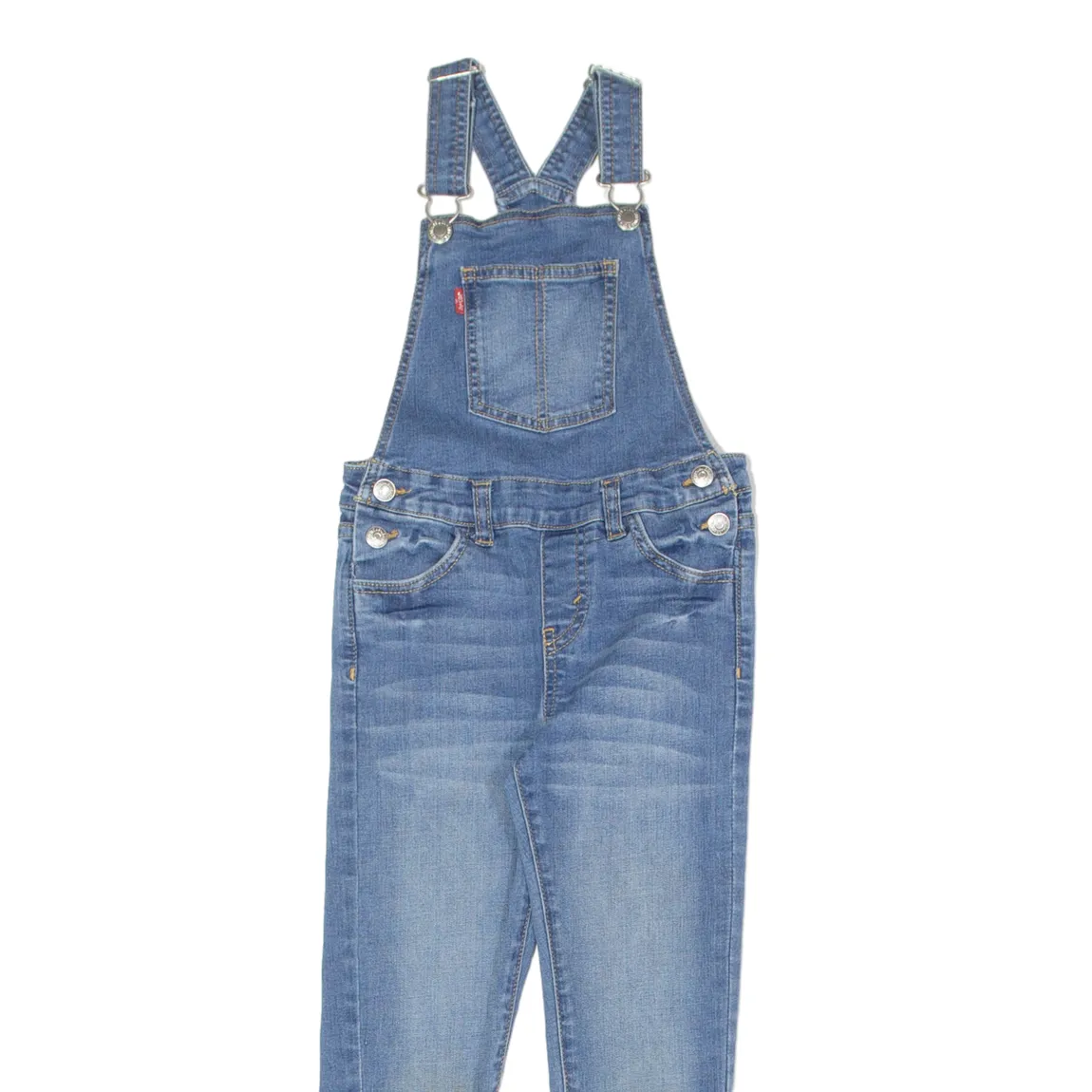 LEVI'S Girls Dungarees Blue Regular Denim 5-6Y W22 L18