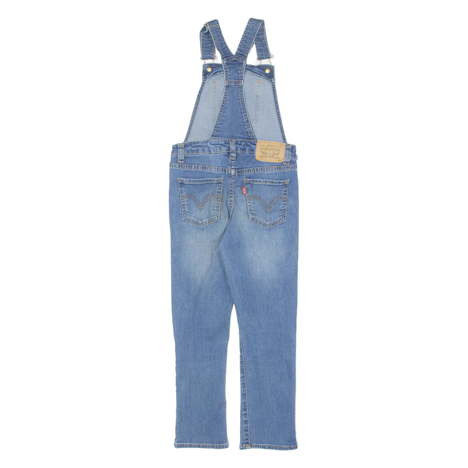 LEVI'S Girls Dungarees Blue Regular Denim 5-6Y W22 L18