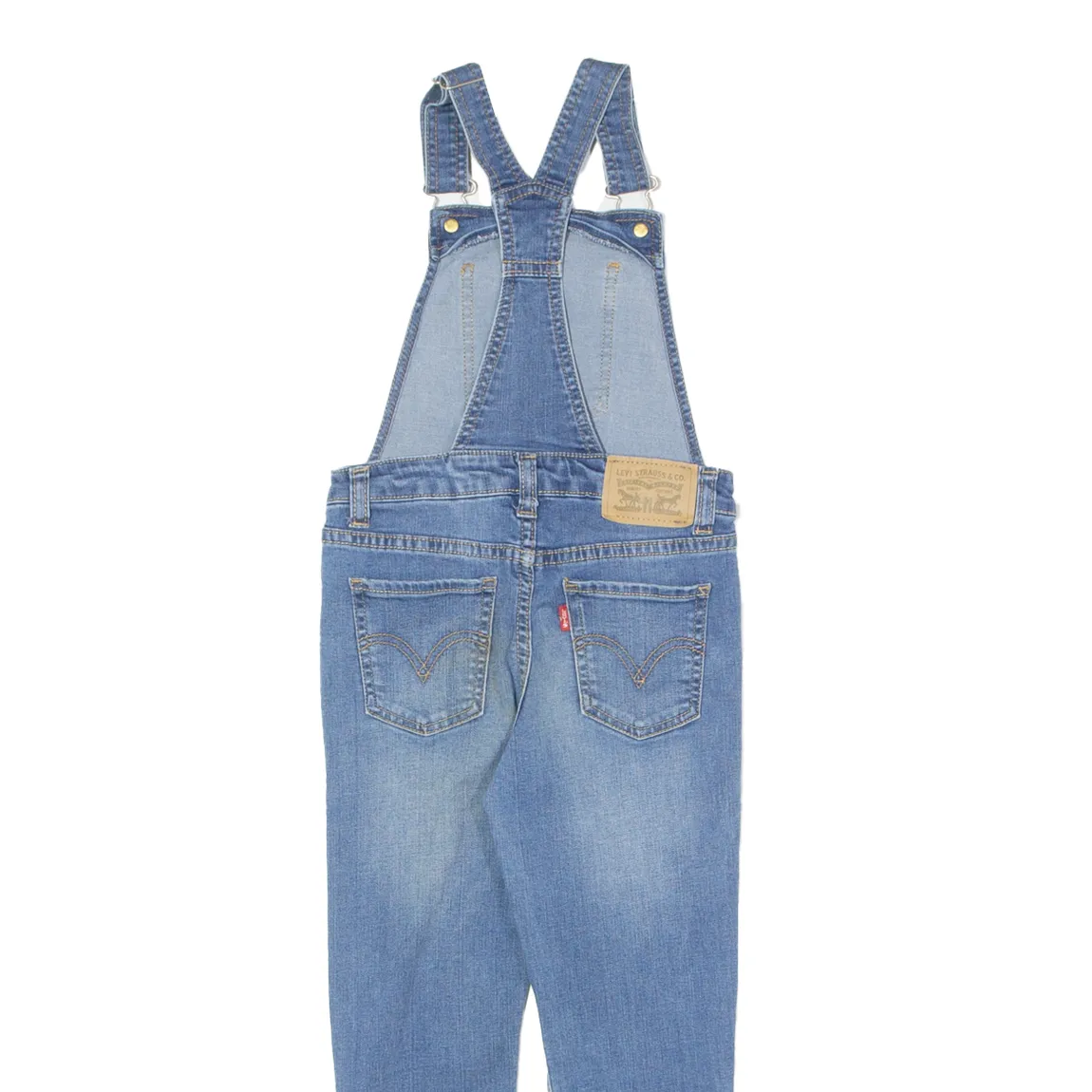 LEVI'S Girls Dungarees Blue Regular Denim 5-6Y W22 L18