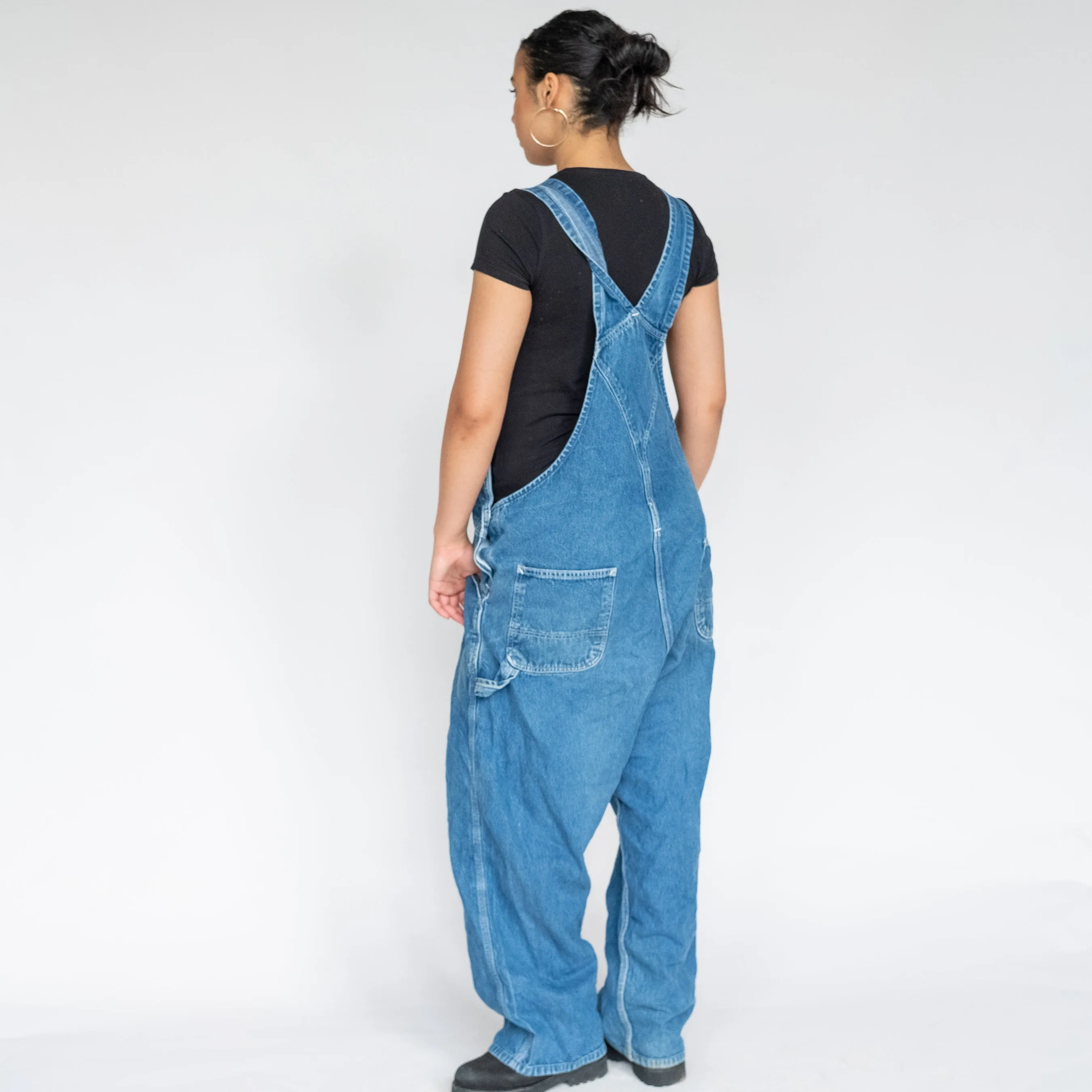 Light Blue 90s Carhartt Denim Baggy Dungarees (XL)