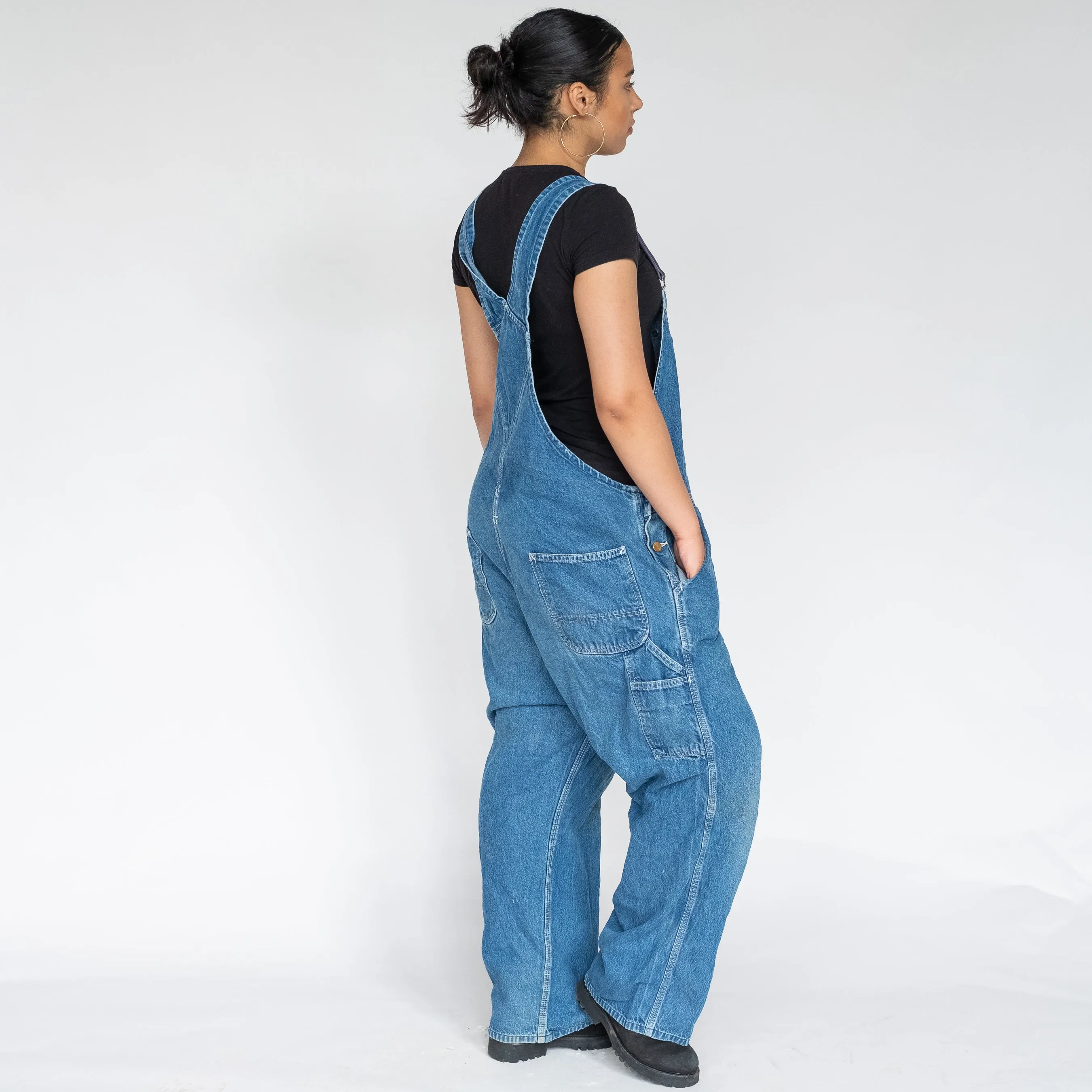 Light Blue 90s Carhartt Denim Baggy Dungarees (XL)