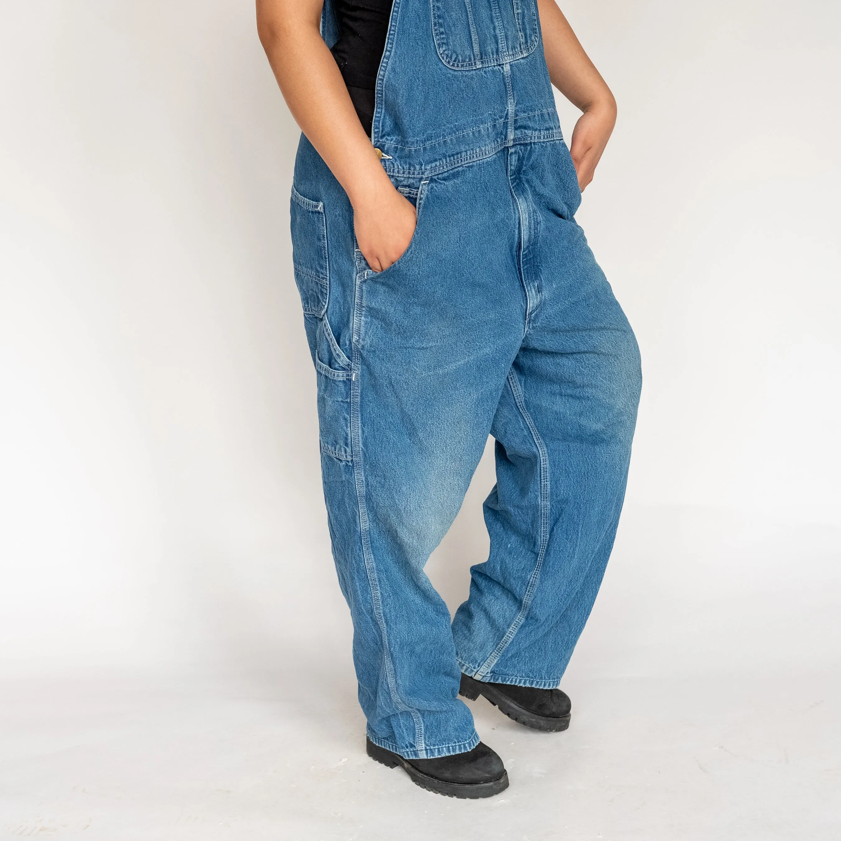 Light Blue 90s Carhartt Denim Baggy Dungarees (XL)