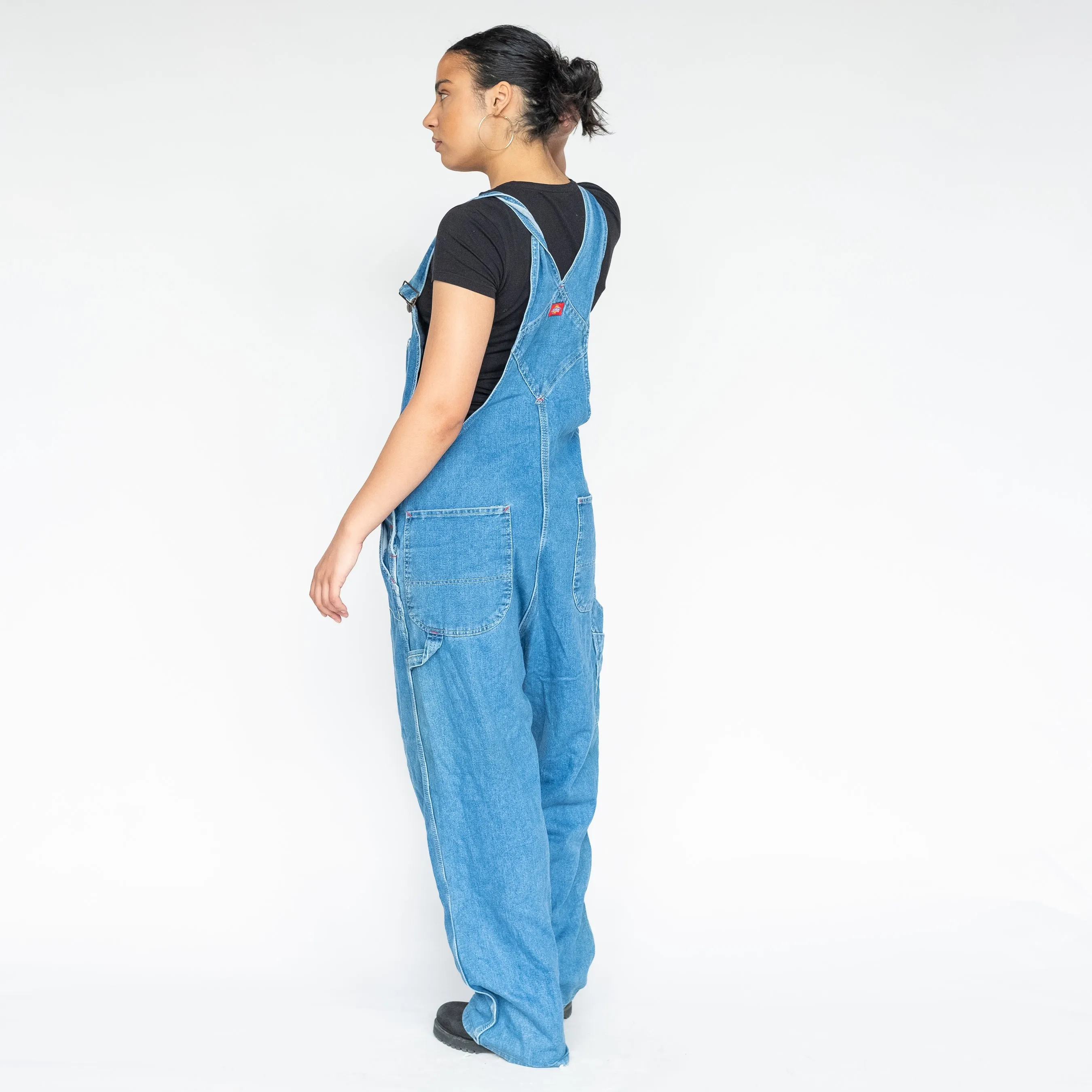 Light Blue 90s Dickies Denim Baggy Dungarees (L)