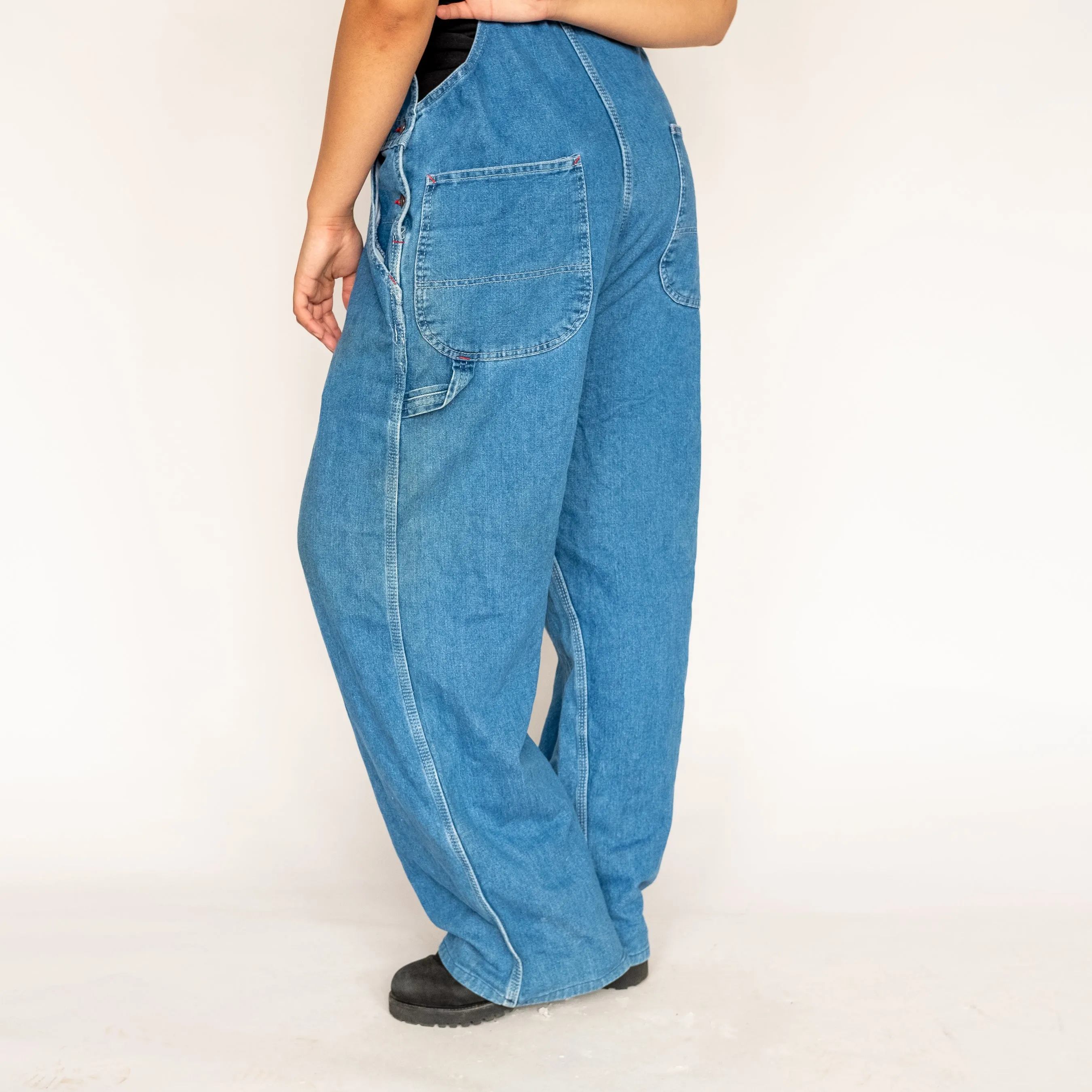 Light Blue 90s Dickies Denim Baggy Dungarees (L)