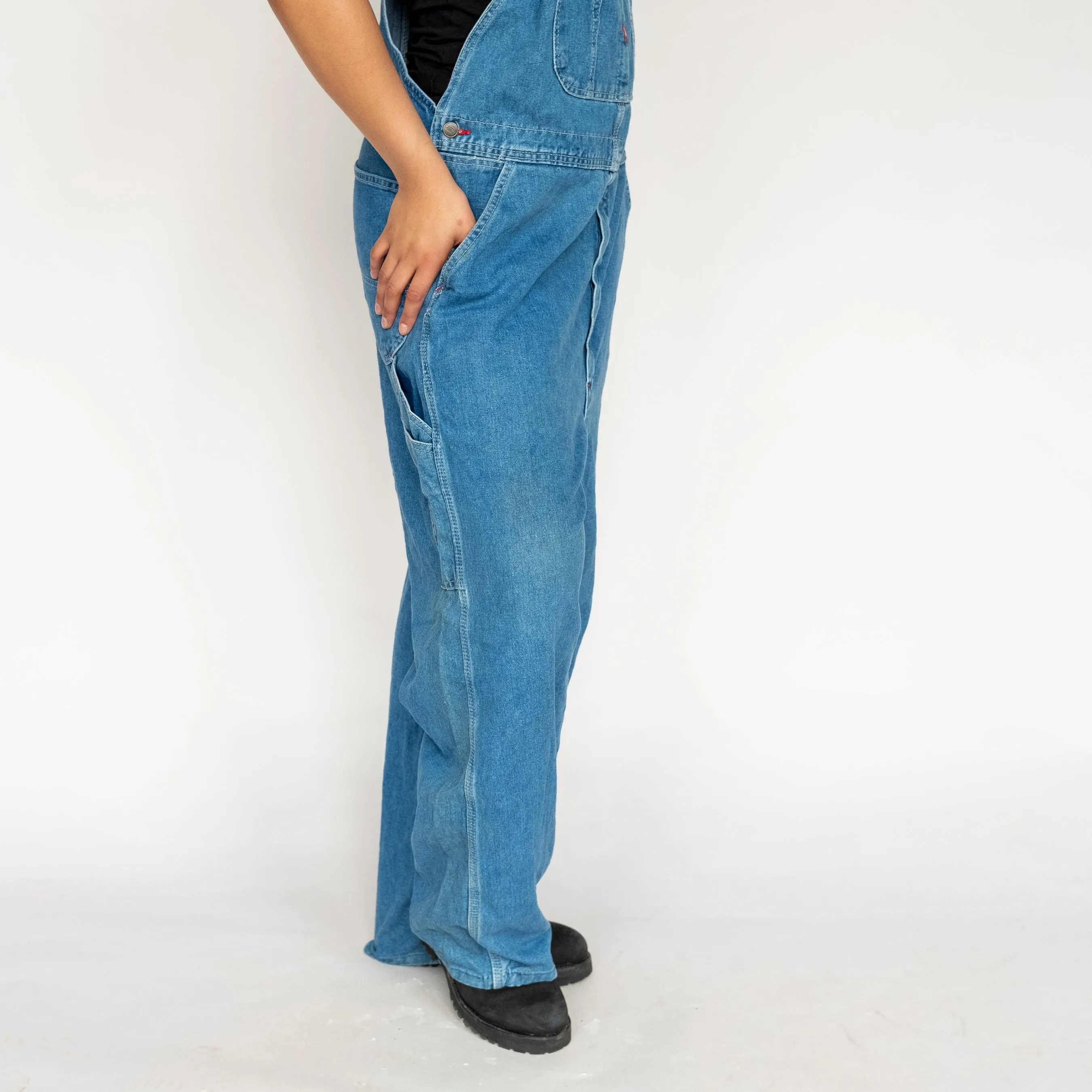 Light Blue 90s Dickies Denim Baggy Dungarees (L)