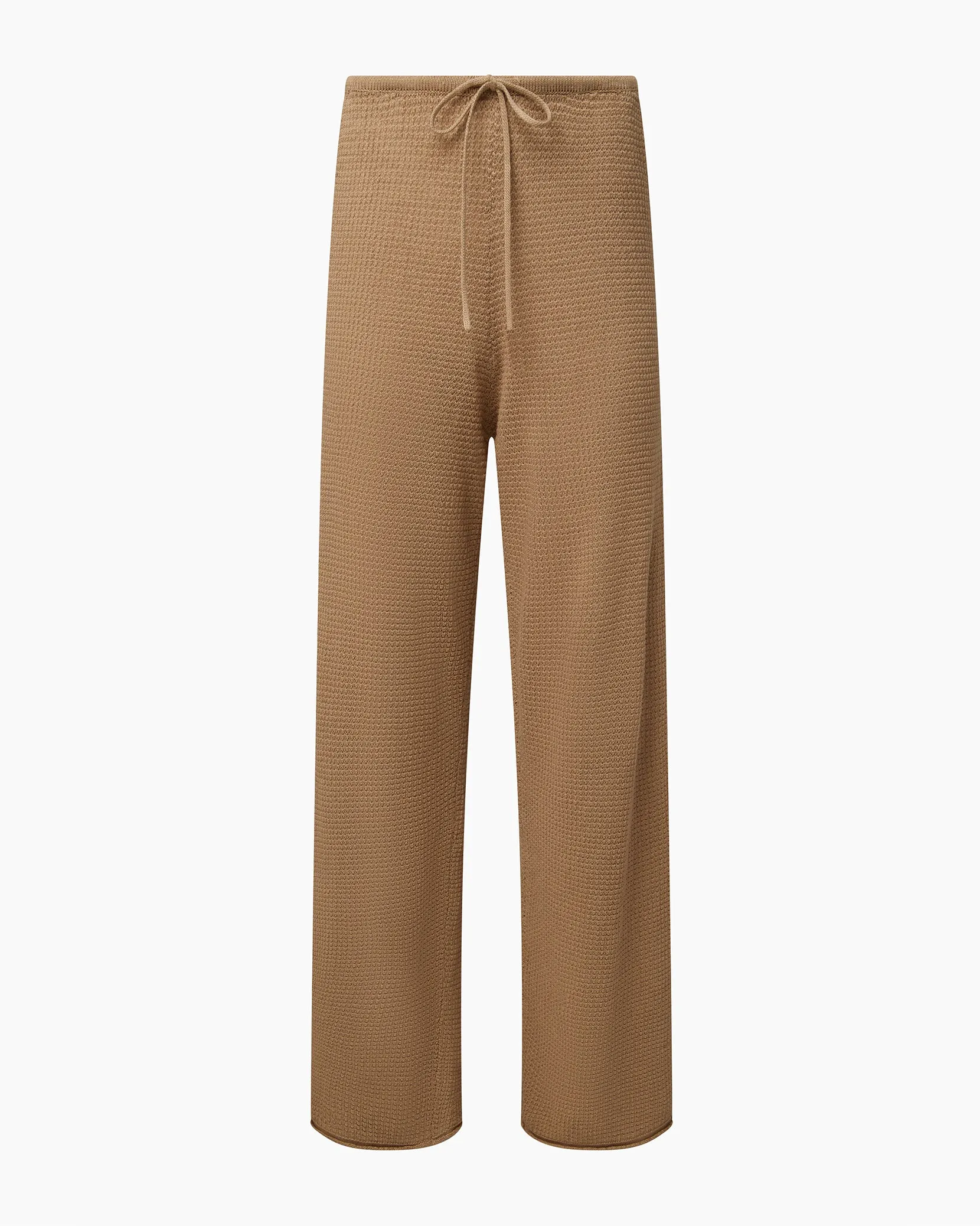 Linen Knit Drawstring Pant | Jute