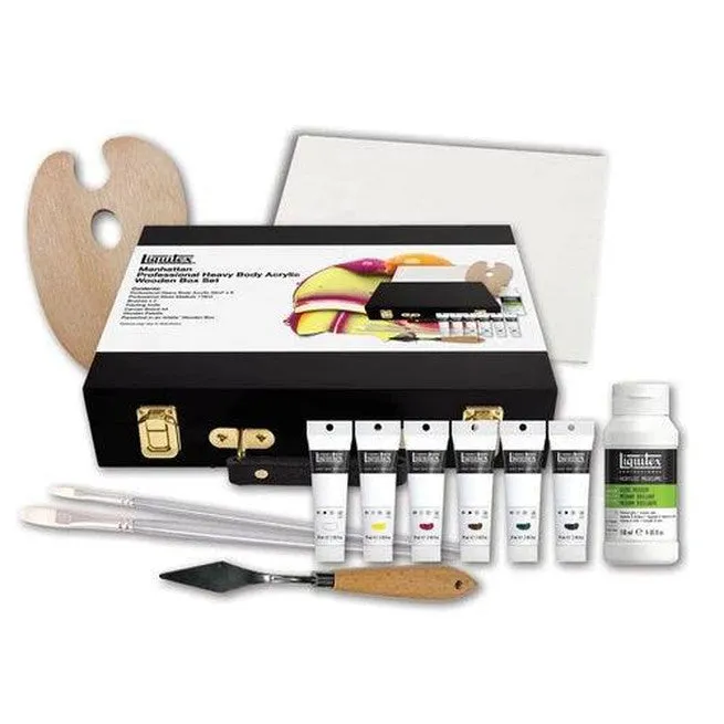 Liquitex Manhattan Professional Acrylic Paint Wooden Box Gift Set