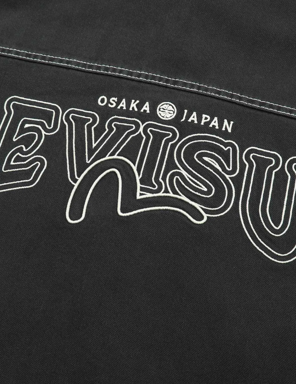 Logo and Seagull Embroidery Denim Jacket