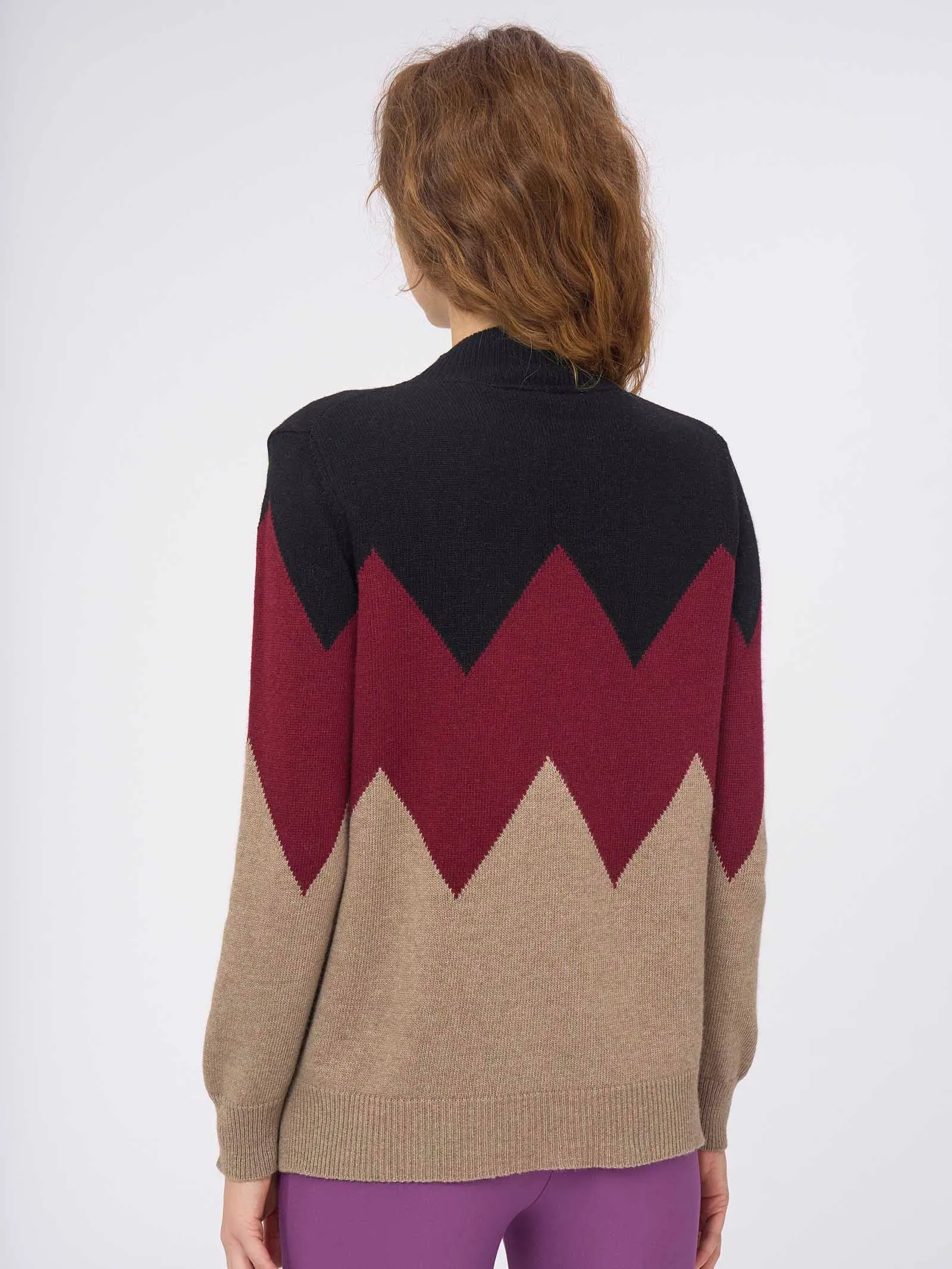 Lupetto in Cashmere Blend - Fant. Tibetan Red