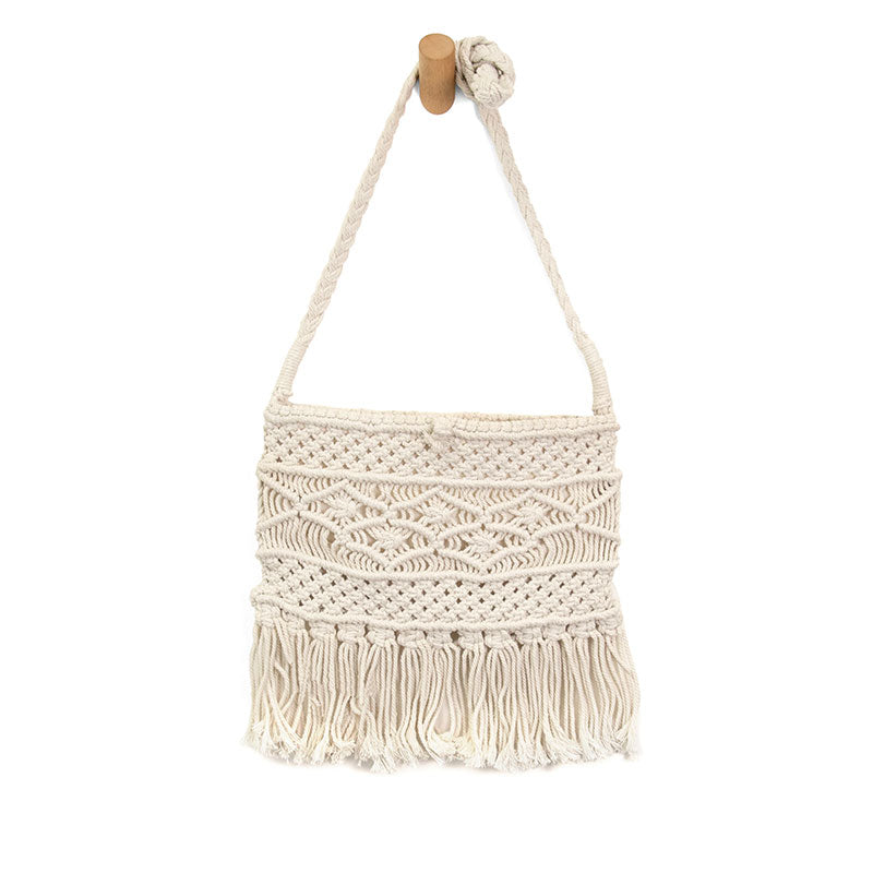 Macrame Fringe Crossbody Bag