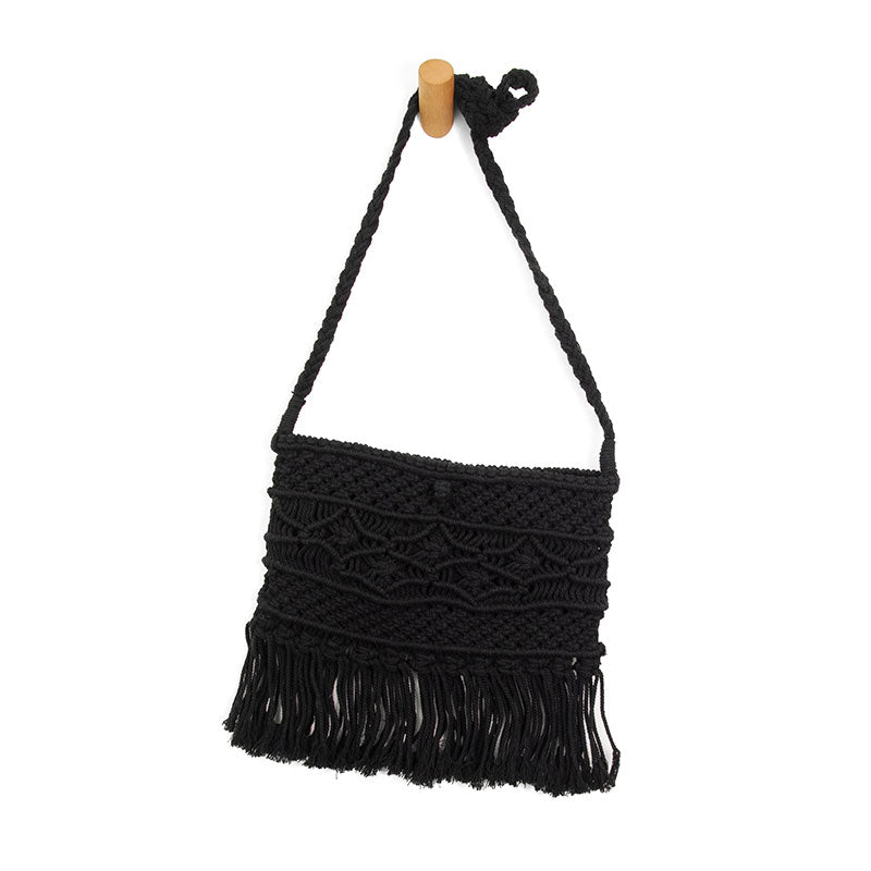 Macrame Fringe Crossbody Bag