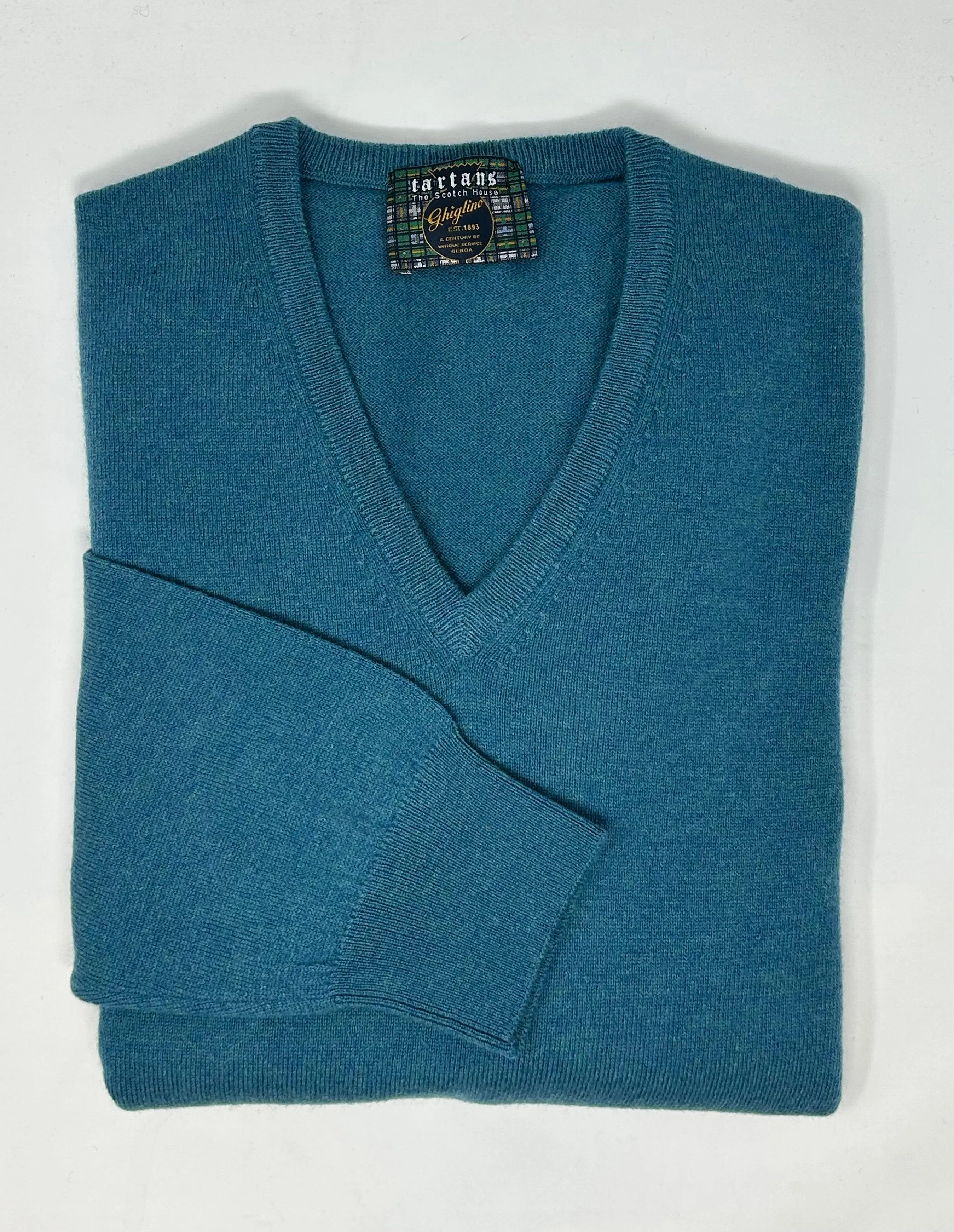 MAGLIONE EDWARD SCOLLO V  IN LANA E CASHMERE