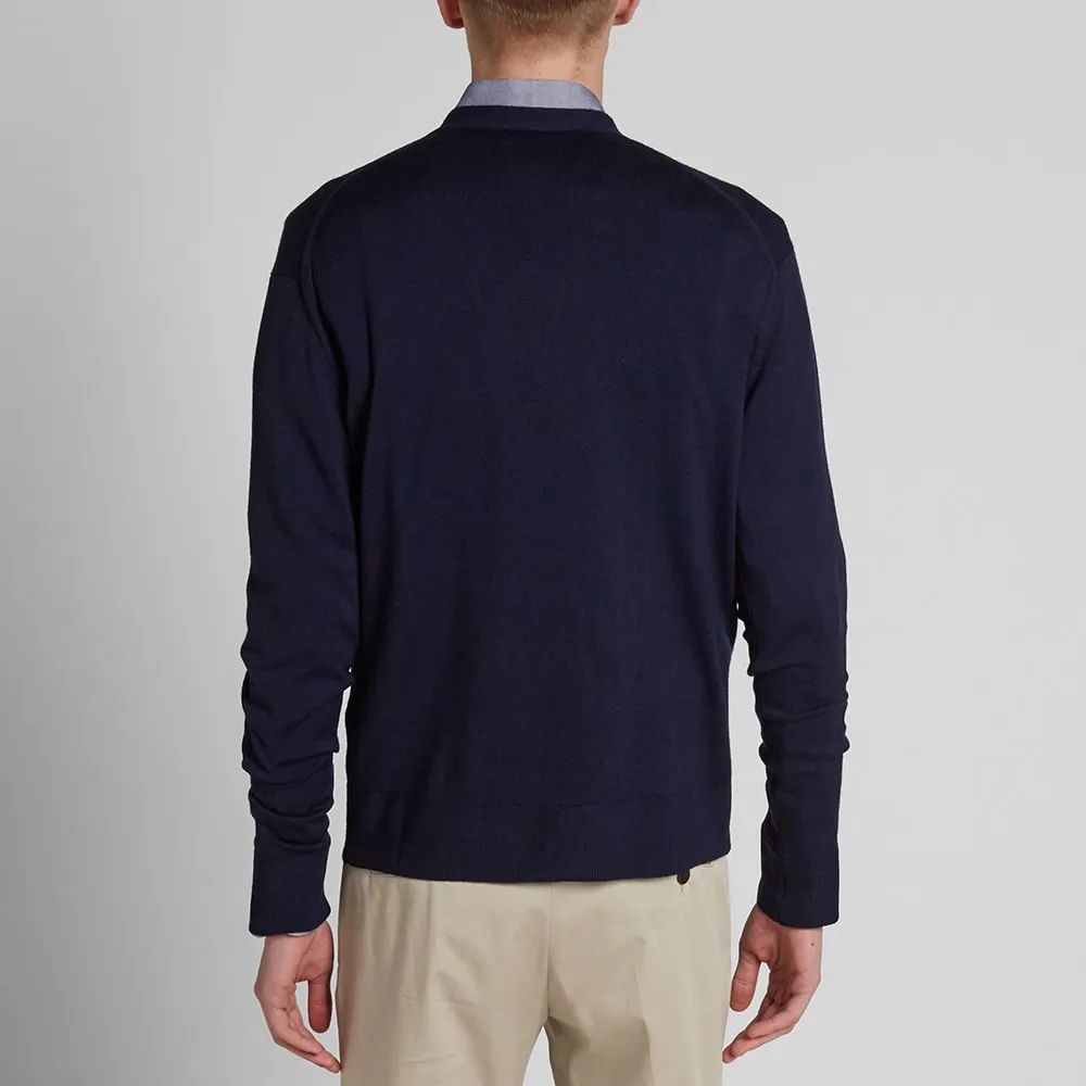 Maison Kitsuné Virgin Wool Classic CardiganNavy