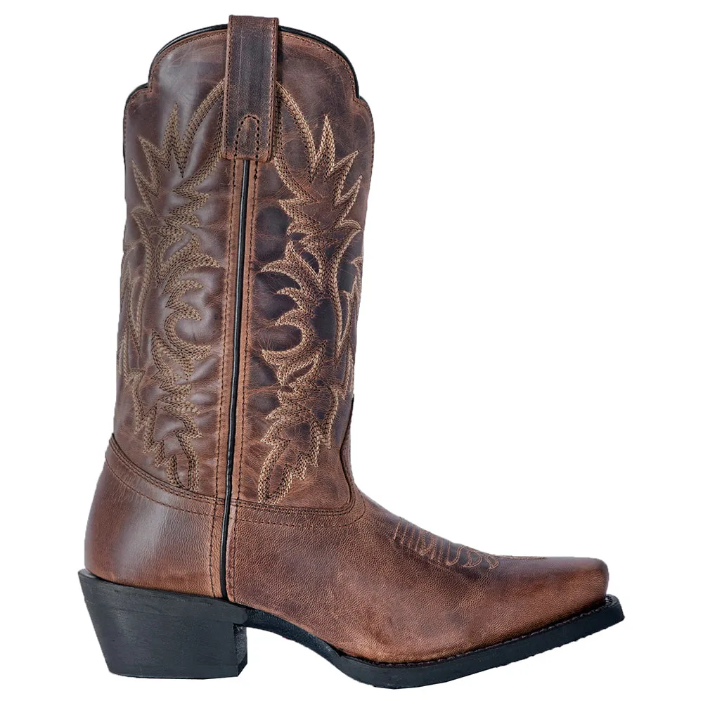 Malinda Distressed Embroidered Square Toe Cowboy Boots