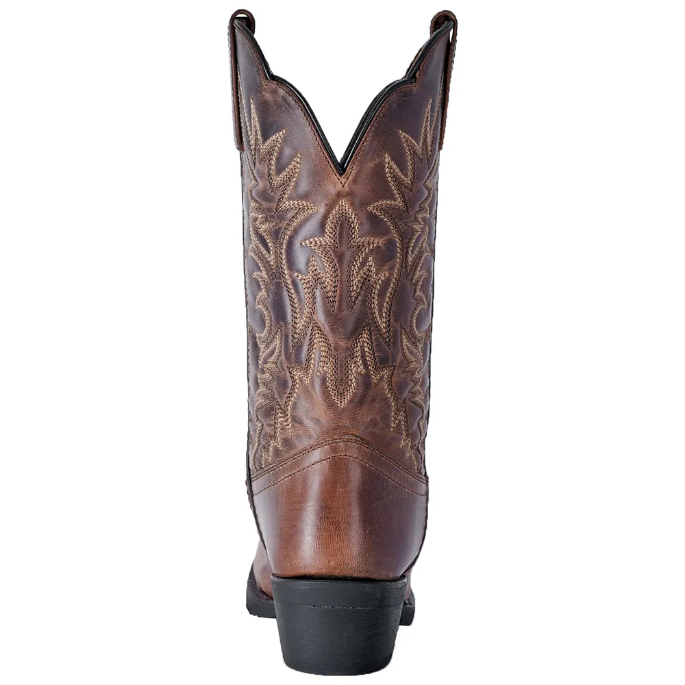 Malinda Distressed Embroidered Square Toe Cowboy Boots