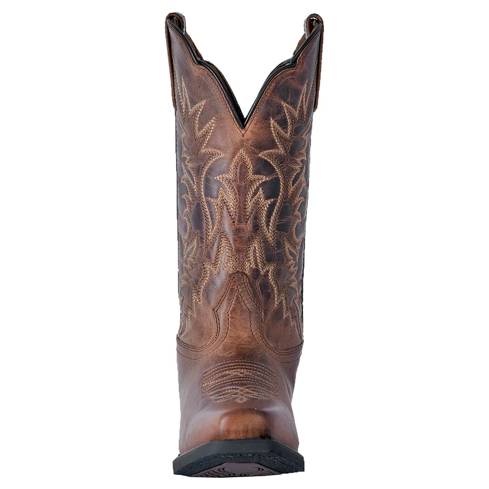 Malinda Distressed Embroidered Square Toe Cowboy Boots