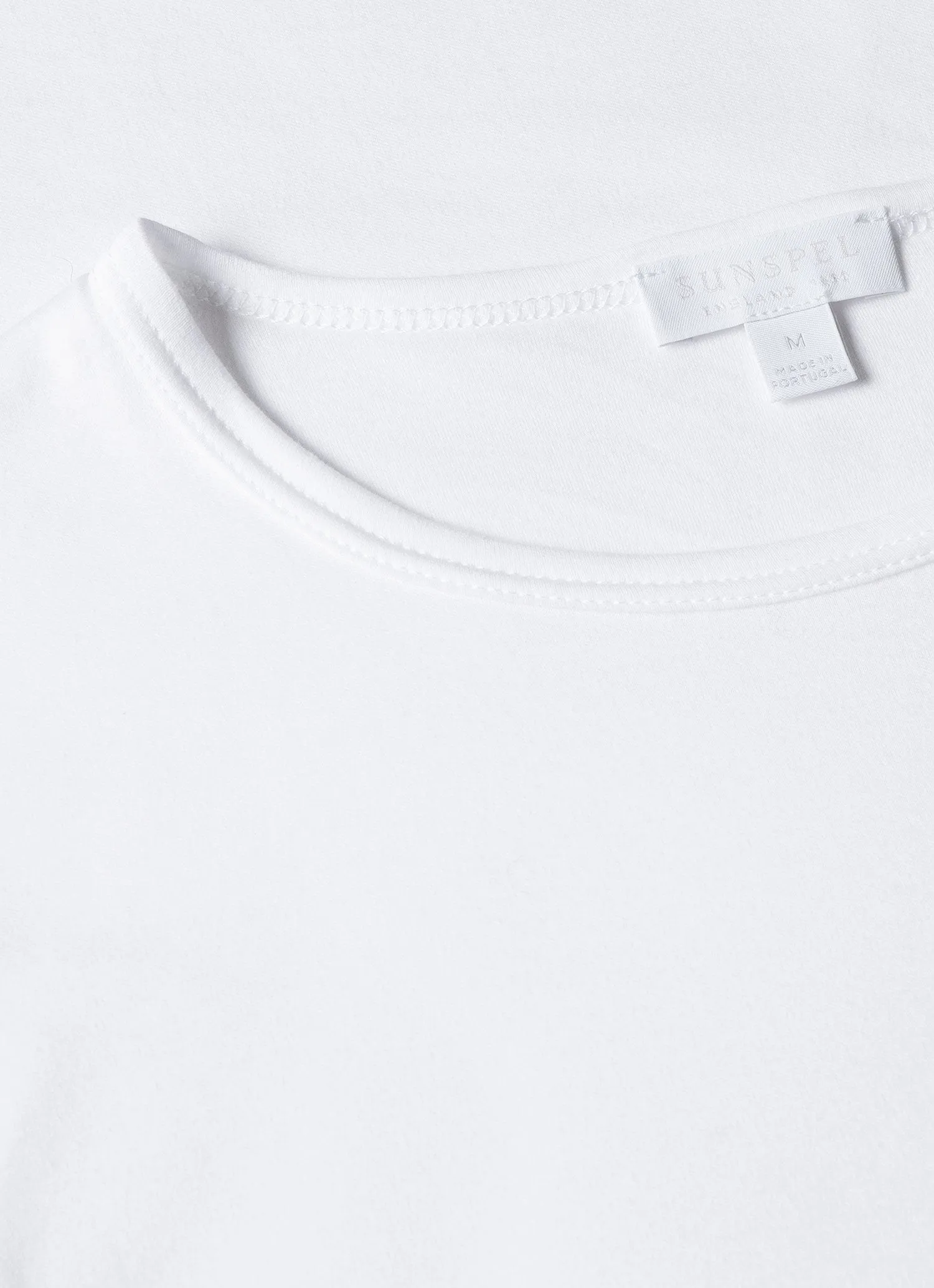 Men's Sea Island Cotton Underwear T-shirt in White