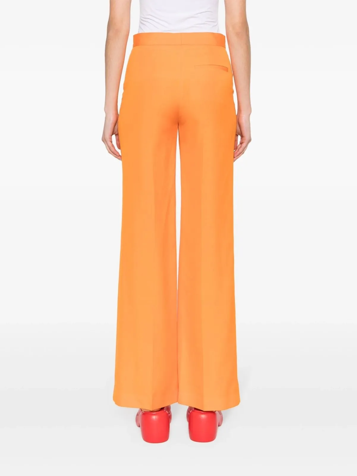 Mid-Rise Flared Trousers