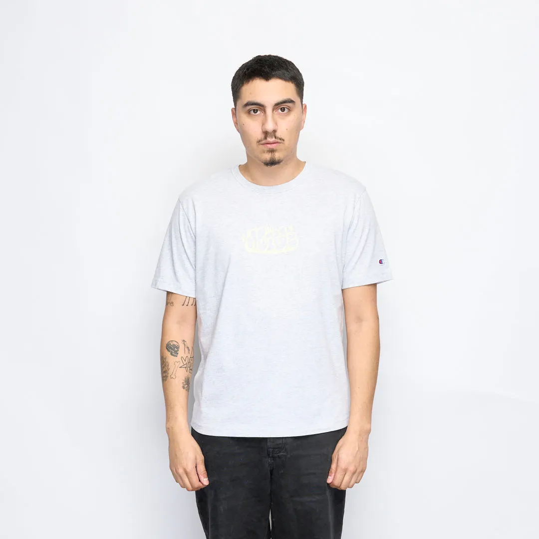 Milk x Champion - RW Crewneck T-shirt Bubble (Heather Grey)