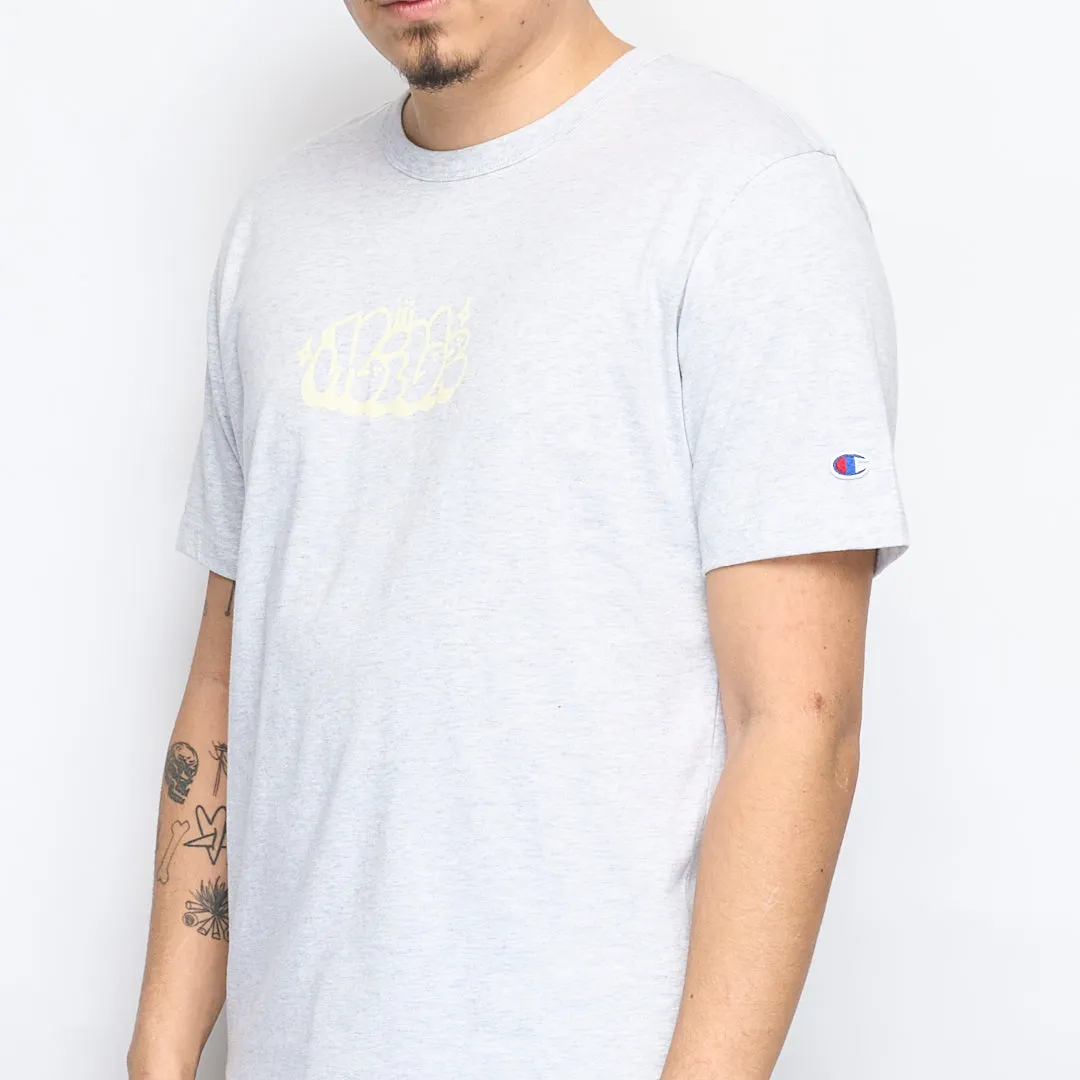 Milk x Champion - RW Crewneck T-shirt Bubble (Heather Grey)